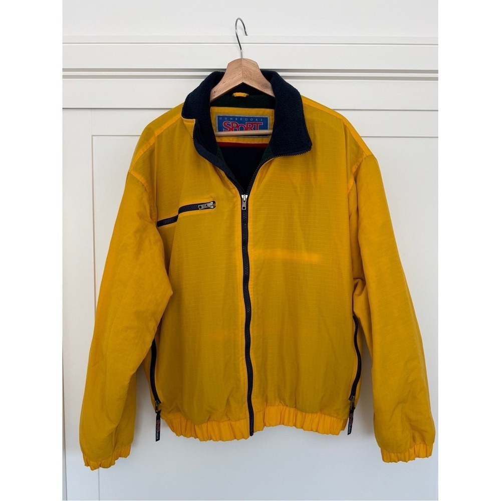 Dunbrooke Sport Glacier Bay Jacket Yellow Ripstop Fleece Vintage Y2K - Large - Picture 3 of 15